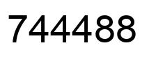 Number 744488 black image
