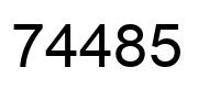 Number 74485 black image