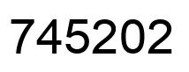 Number 745202 black image