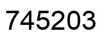 Number 745203 black image