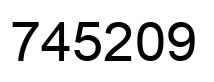 Number 745209 black image