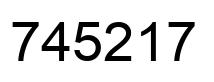 Number 745217 black image