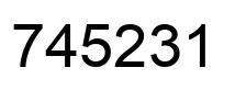 Number 745231 black image