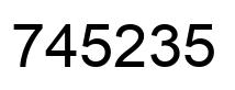 Number 745235 black image