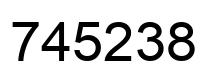 Number 745238 black image