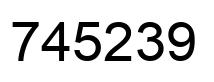 Number 745239 black image