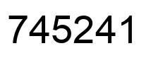 Number 745241 black image