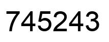 Number 745243 black image