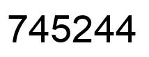 Number 745244 black image