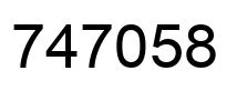 Number 747058 black image