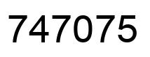 Number 747075 black image
