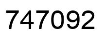 Number 747092 black image