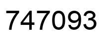 Number 747093 black image