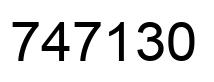 Number 747130 black image