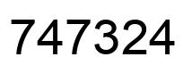 Number 747324 black image