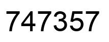 Number 747357 black image