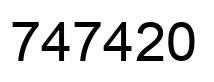Number 747420 black image
