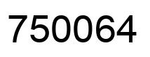 Number 750064 black image