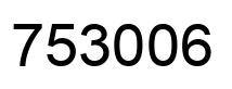 Number 753006 black image