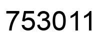Number 753011 black image