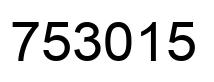 Number 753015 black image