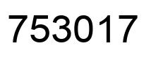 Number 753017 black image