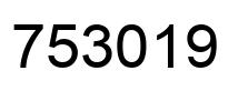 Number 753019 black image