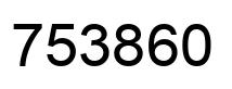 Number 753860 black image