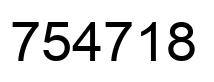 Number 754718 black image
