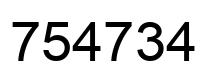 Número 754734 imagen negro