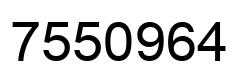 Número 7550964 imagen negro