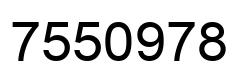 Number 7550978 black image