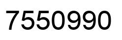 Number 7550990 black image