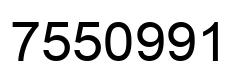 Number 7550991 black image