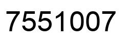 Number 7551007 black image