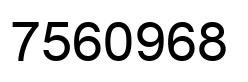 Number 7560968 black image
