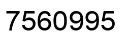 Número 7560995 imagen negro