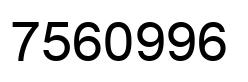 Número 7560996 imagen negro
