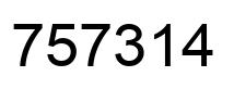 Number 757314 black image