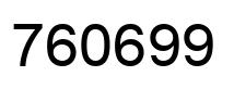 Number 760699 black image