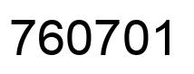 Number 760701 black image