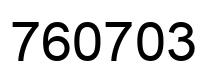 Number 760703 black image