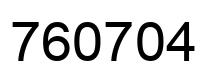 Number 760704 black image
