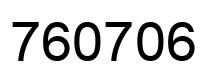Number 760706 black image