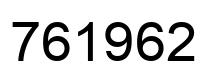 Number 761962 black image