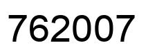Number 762007 black image
