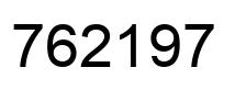Number 762197 black image