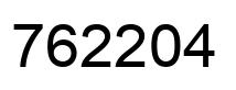 Number 762204 black image