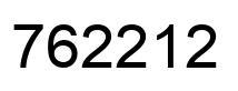 Number 762212 black image