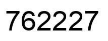Number 762227 black image
